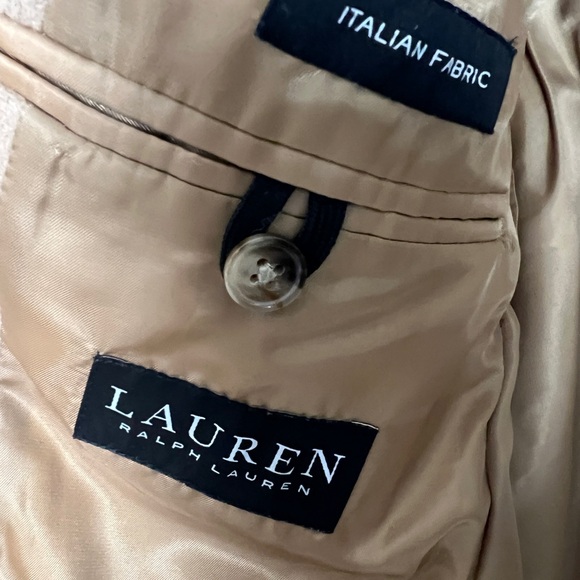 Lauren Ralph Lauren Men's 37/S Camel Italian Fabric Wool Cashmere Blend Overcoat - Picture 10 of 11